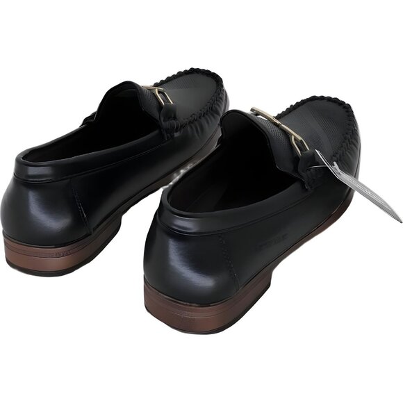 Aston Marc Men's Perforated Bit Loafers Black Dress Slip-On Men's US 8M - Picture 3 of 6